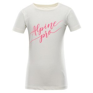 Children's cotton T-shirt ALPINE PRO DEWERO crème variant PA