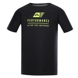Men's functional T-shirt with cool-dry ALPINE PRO PANTHER black