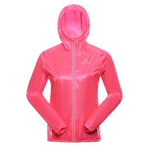 Women's ultra-light jacket with impregnation ALPINE PRO BIKES neon knockout pink