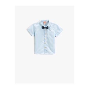 Koton Bow Tie Shirt Short Sleeve Single Pocket