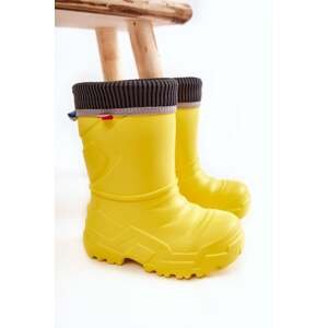Children's insulated rain boots Befado Yellow