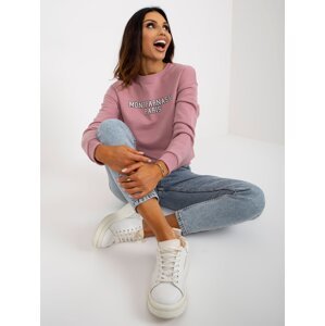 Dusty pink hoodie with print