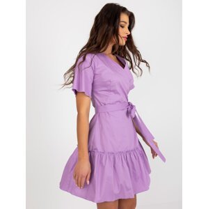 Light purple flowing dress with frills