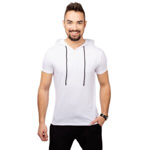 Men's Hooded T-Shirt GLANO - white