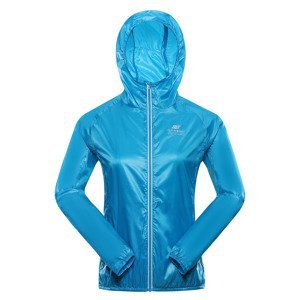 Women's ultra-light jacket with impregnation ALPINE PRO BIKES neon atomic blue
