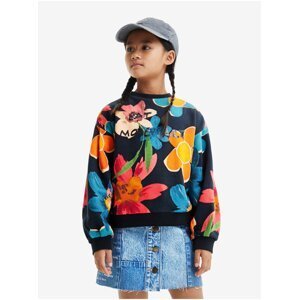 Black Girly Floral Sweatshirt Desigual Chandra - Girls
