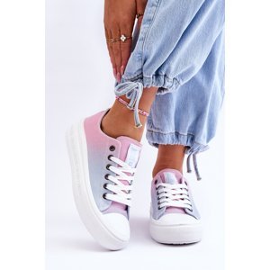 Big Star Low Platform Sneakers Pink & Blue
