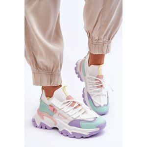 Women's Sock Sneakers White-purple Keaton
