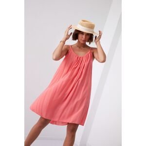 Thin summer dress with coral halter