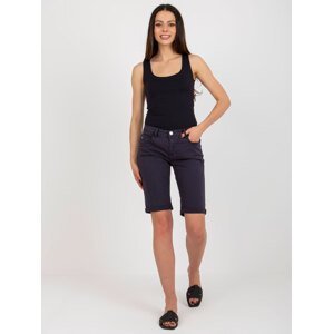 Navy blue knee-length SUBLEVEL casual shorts