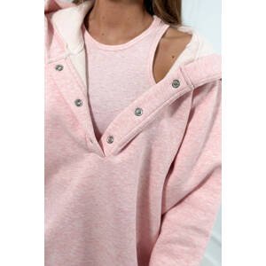 Set 3in1 sweatshirt, top and leggings powder pink melange