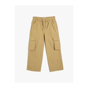 Koton Cargo Pants with Pocket Detail and Lace Waist Cotton