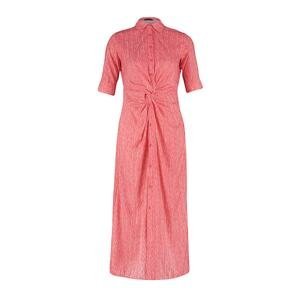 Trendyol Pink zhromaždil detailné tkané šaty