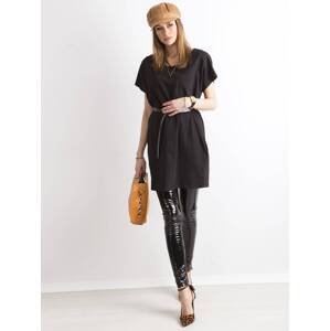 Tunic with a large tear on the back black