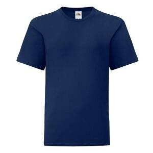 Námornícky modré detské tričko z česanej bavlny Fruit of the Loom