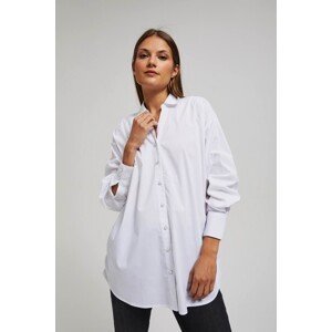 Oversize shirt with decorative buttons
