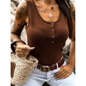 Striped brown cotton top by MAYFLIES