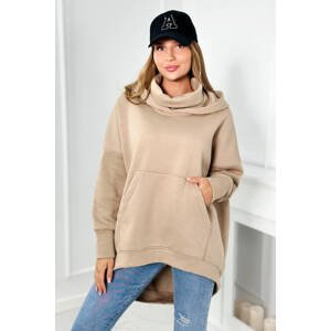 Oversize insulated sweatshirt light beige