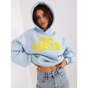 Light blue women's sweatshirt with inscription