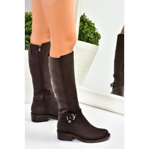 Fox Shoes Women's Brown Short Heeled Daily Boots