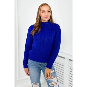 Sweater draped over the head cornflower blue