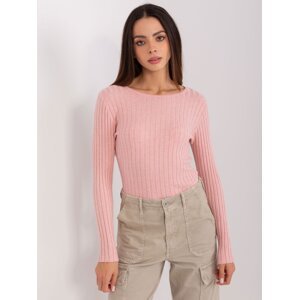 Light pink fitted classic sweater