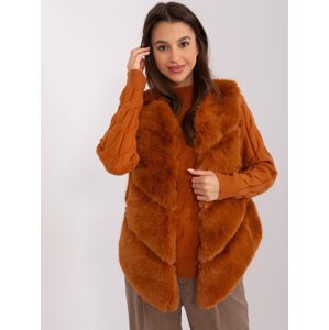 Light brown fur vest with lining