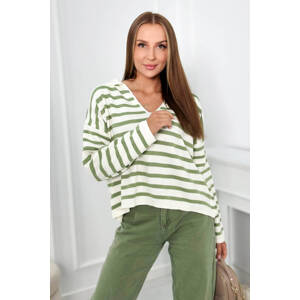 Striped sweater dark mint