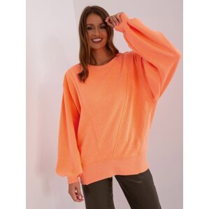 Fluo Orange Oversize Cotton Sweatshirt