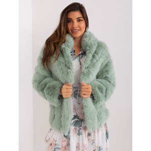 Pistachio fur jacket with lining