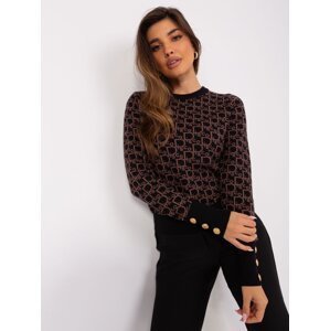 Classic black-brown sweater with pattern