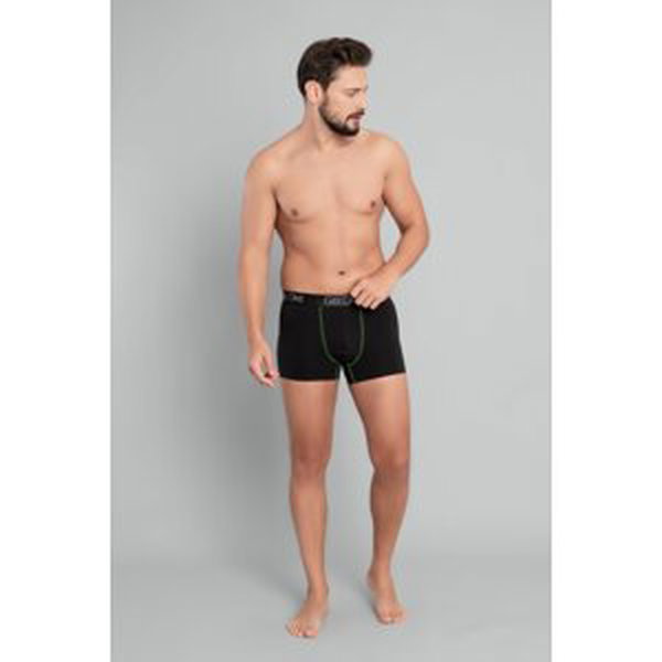 Men's Boxer Shorts - Black/Fluo Green