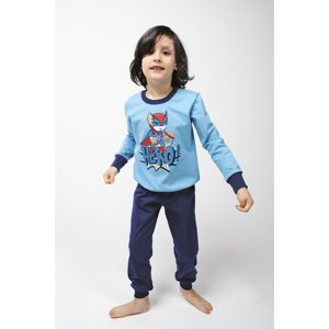 Boys' pyjamas Remek, long sleeves, long pants - blue/navy blue