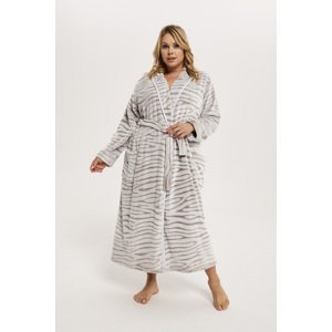 Women's bathrobe Asma with long sleeves - grey