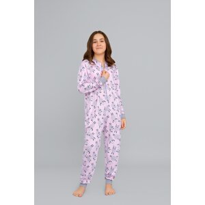 Pecora girls' jumpsuit with long sleeves, long trousers - print