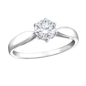 Silver Luxury Engagement Ring