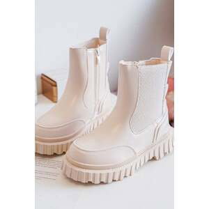 Children's insulated zipper boots Beige Jolynn