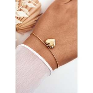 Women's bracelet with a heart of gold