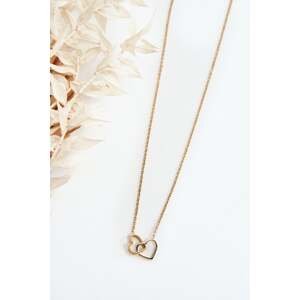 Delicate chain with gold hearts