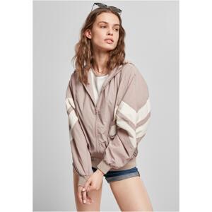 Women's Crinkle Batwing jacket dukrose/whitesand