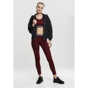Women's leggings with Active Melange logo red/black/black