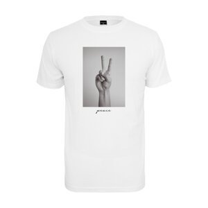 White T-shirt with peace sign