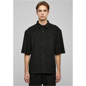 Boxy towel shirt black