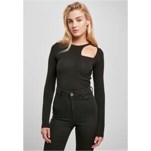 Women's Organic Long Sleeve Cutout Black