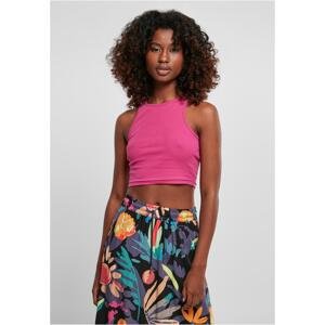 Women's top with cropped ribs light purple