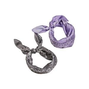 Satin scarf 2-pack lavender/asphalt