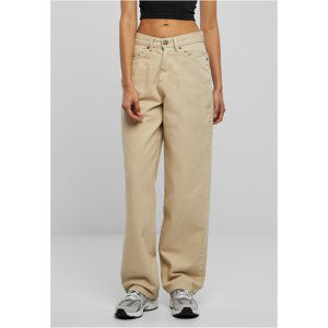 Women's High Waisted Denim Pants 90'S Wide Leg Denim - Beige