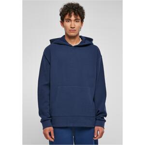 Oversized Waffle Hoody Dark Blue