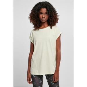 Women's T-shirt with extended shoulder light mint