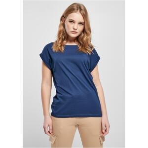 Women's T-shirt with extended shoulder spaceblue